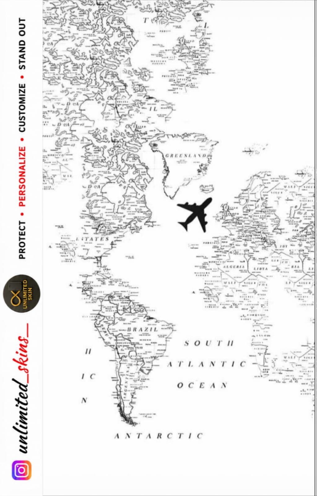 Travel Mobile Skin (Text Mobile Skin)