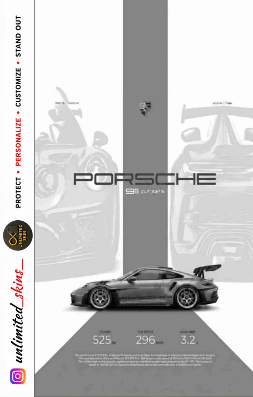 PORSCHE 911 GT3RS (Text Mobile Skin)